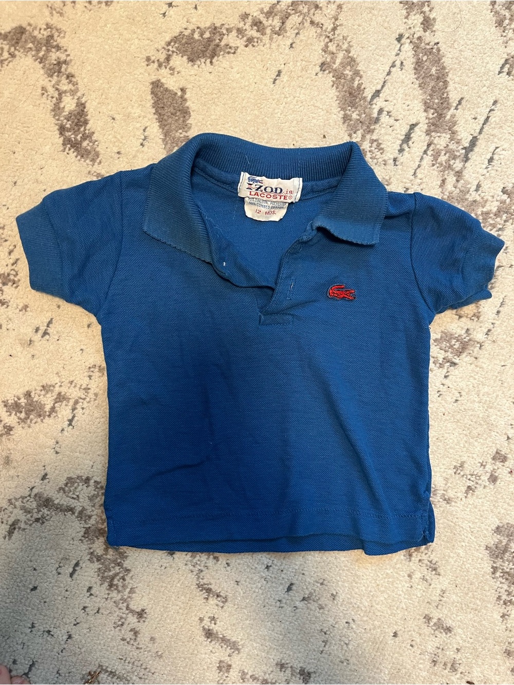 Royal blue baby Izod Lacoste polo with red logo